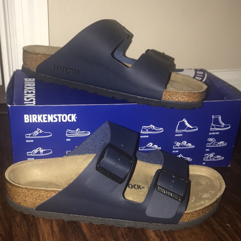 39 Blue Arizona Birkenstock sandals- never worn